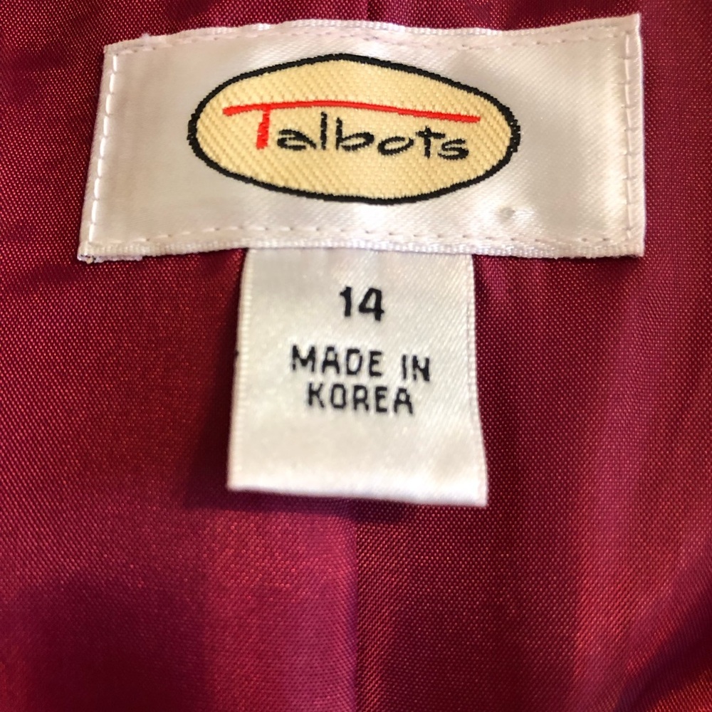 Talbots Rich Maroon Velvet Blazer - Picture 3 of 10